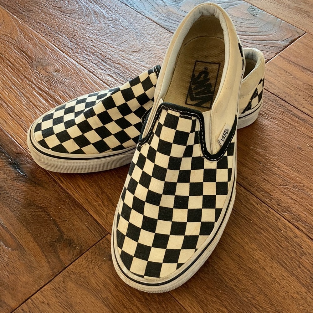 Black & White checkered Vans